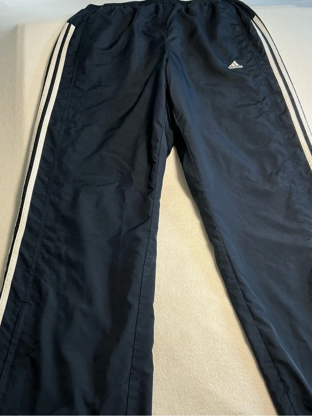 adidas Men's Clima365 Track Pants Navy Blue 3-Stripe Mesh Lined large